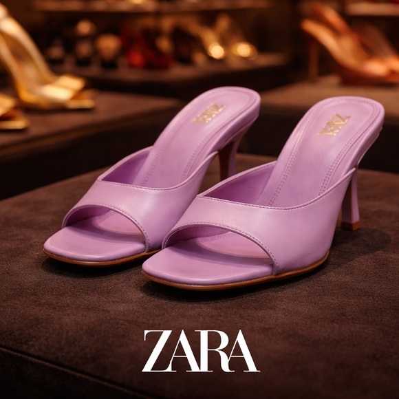 Zara Shoes - 🌸NWT ZARA heel slides Y2K summer vacation resort wear preppy cute